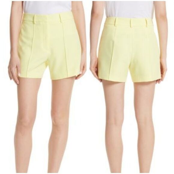 Milly Yellow Hayden Trouser Shorts sz 0 - Picture 1 of 8